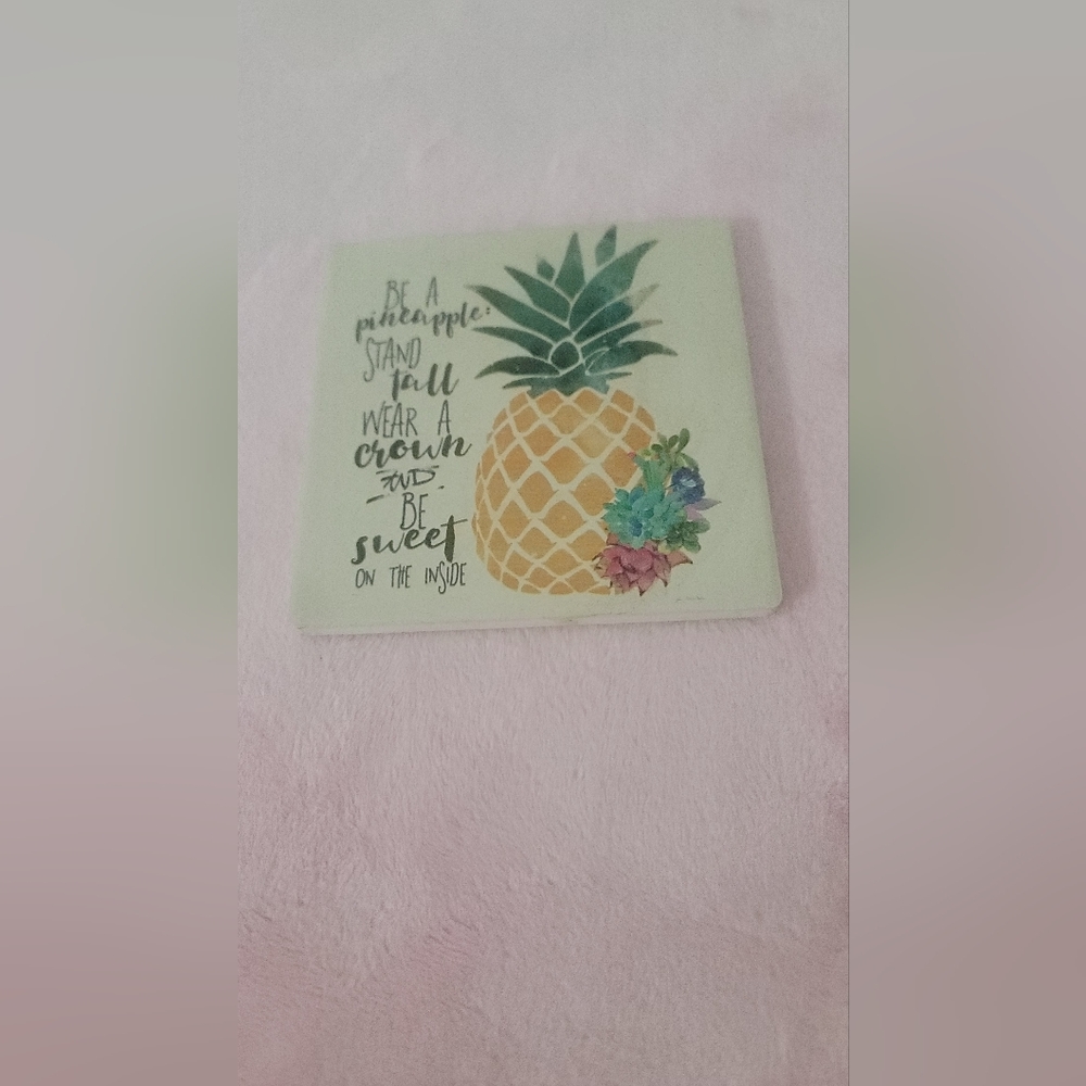 Pineapple Canvas Art with Inspirational Quote